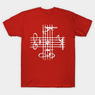 Johann Sebastian Bach Musical Signature Notation Cross T-Shirt